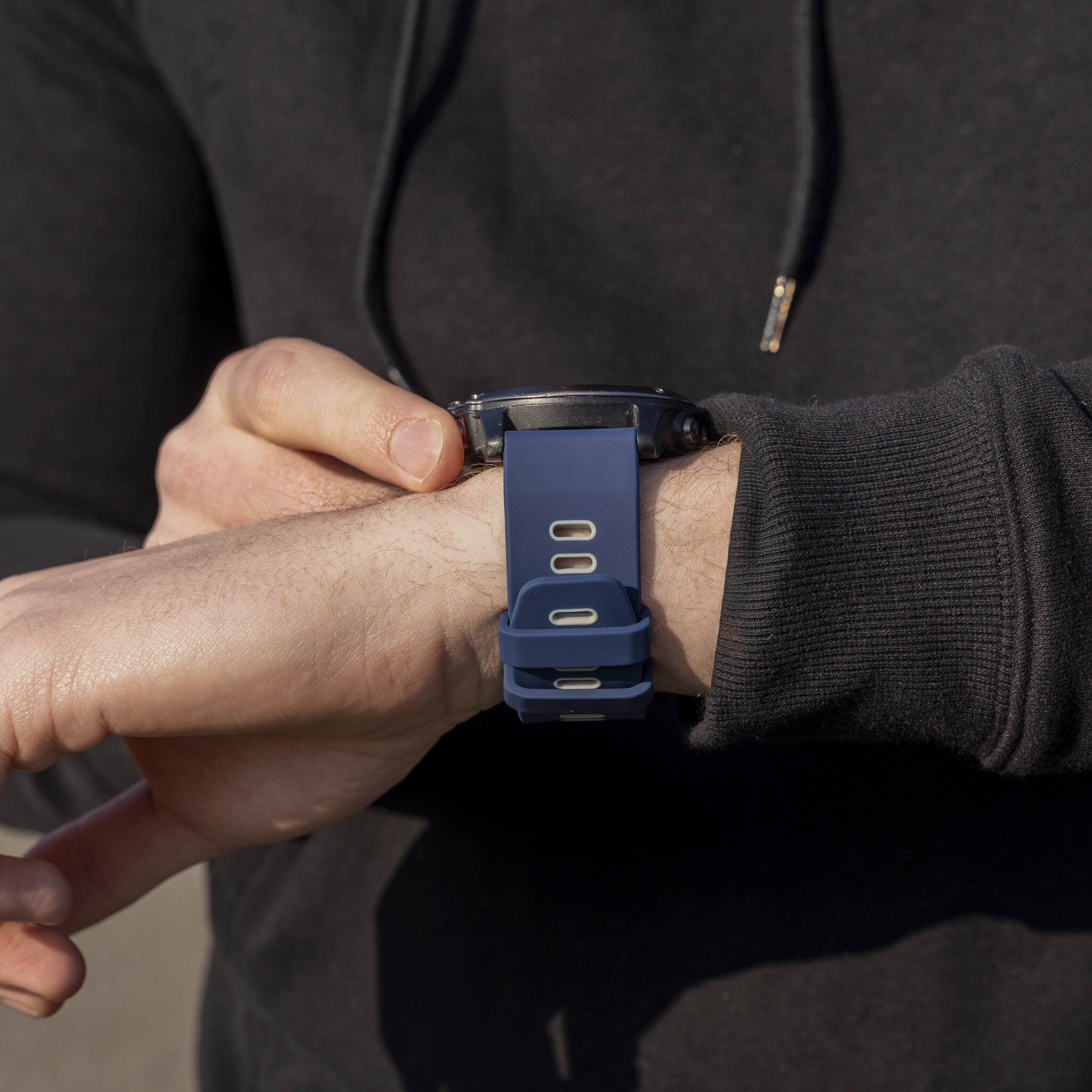 Bracelet à boucle sport Garmin Tactix 7 (bleu/gris)