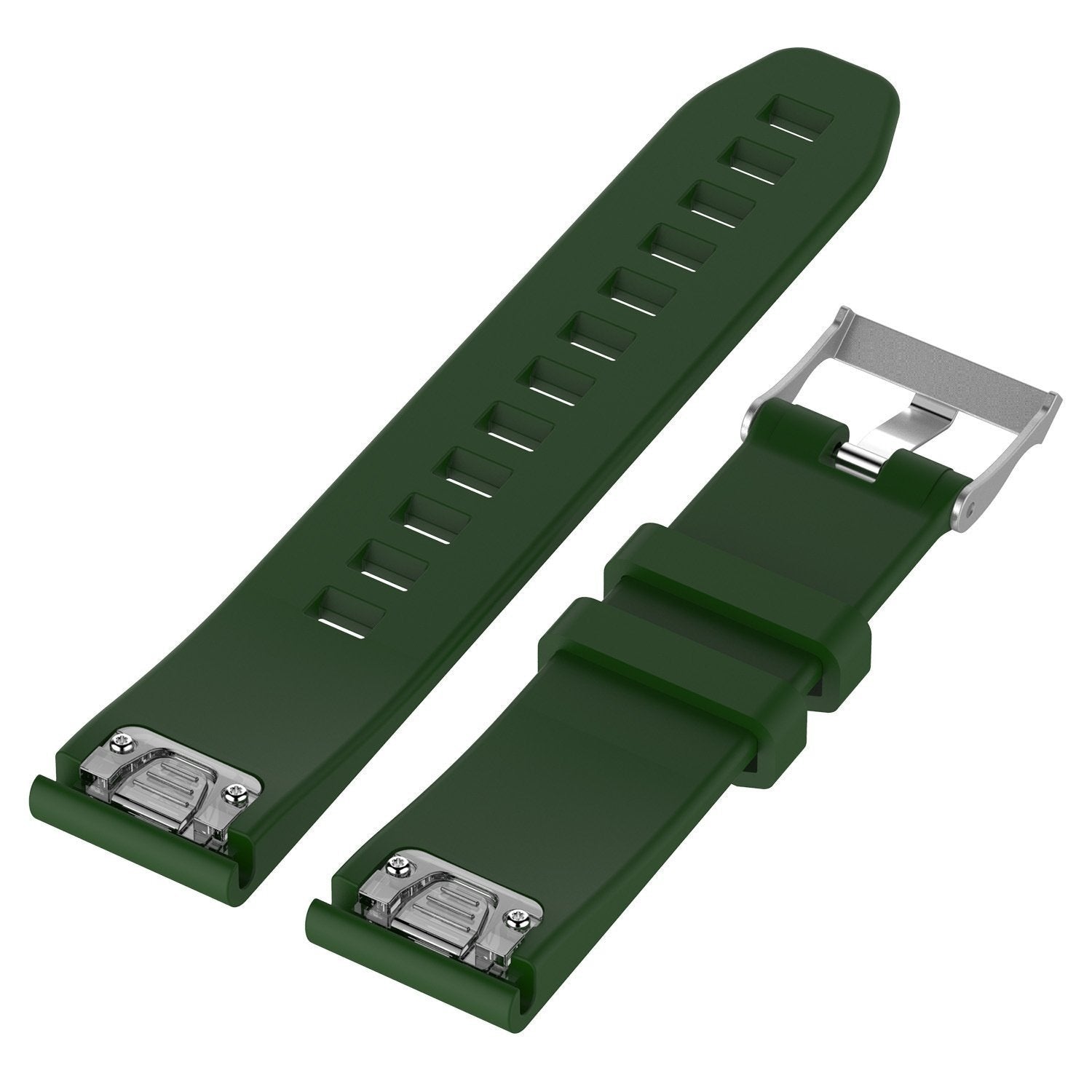 Bracelet silicone brillant Garmin Descent G 2 (vert militaire)