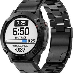 Bracelet titane Garmin Instinct 3 - 50mm (noir)