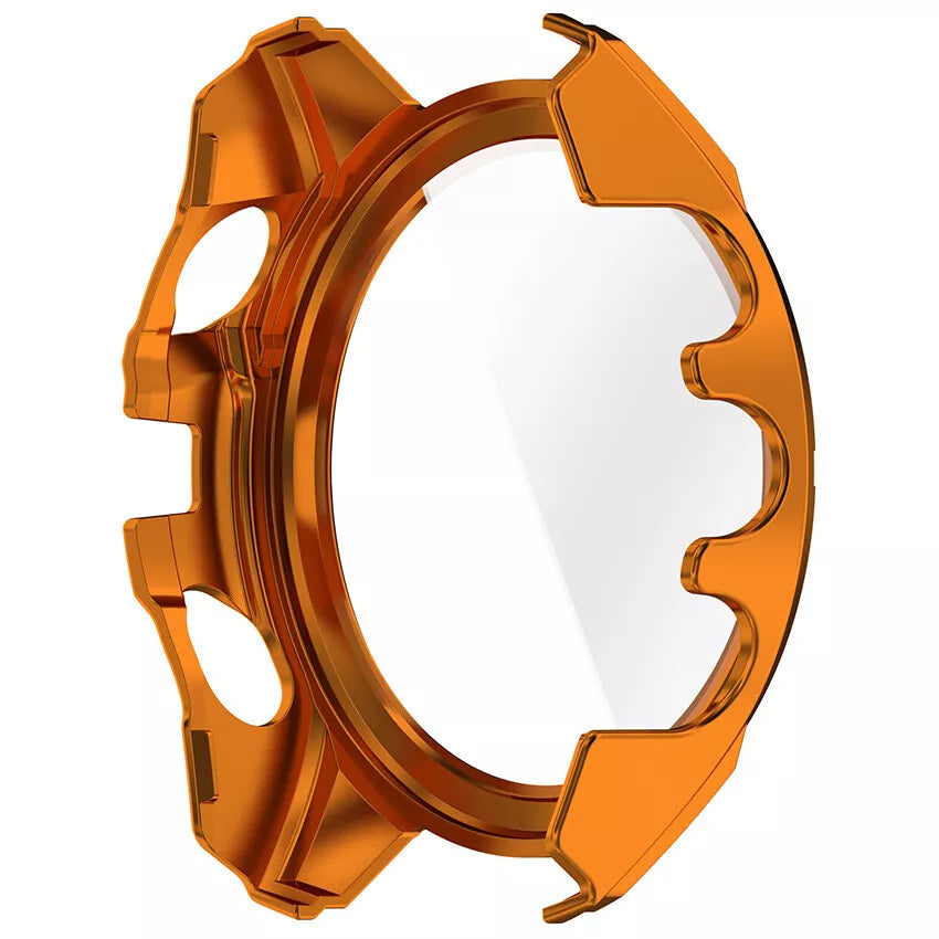 Coque rigide avec verre Garmin Fenix 8 - 51mm AMOLED (orange/vert)