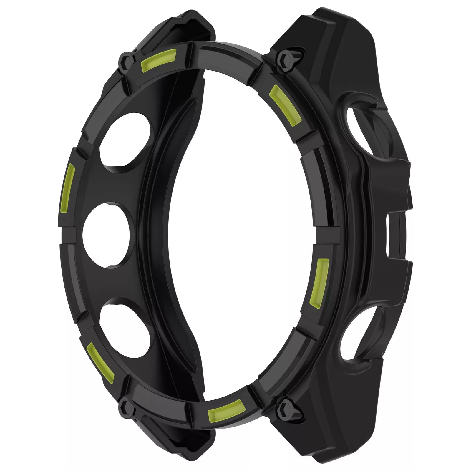 Coque TPU robuste Garmin Fenix 8 - 47mm AMOLED (noir/vert)