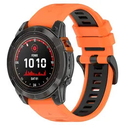 Bracelet sport 'a boucle Garmin Instinct 3 - 50mm (orange/noir)