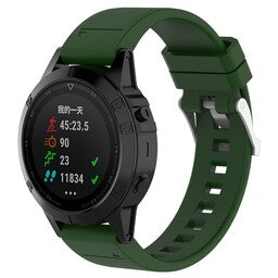 Bracelet silicone glossy Garmin Instinct E - 45mm (vert armée)