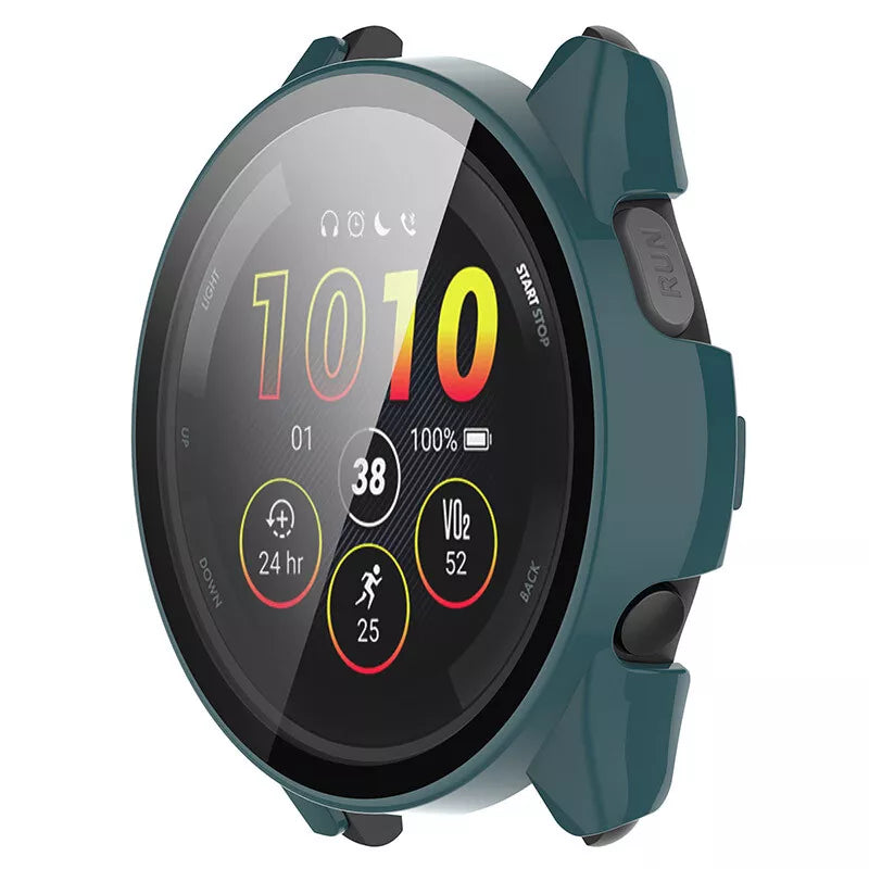 Coque rigide avec verre Garmin Forerunner 265 (vert)