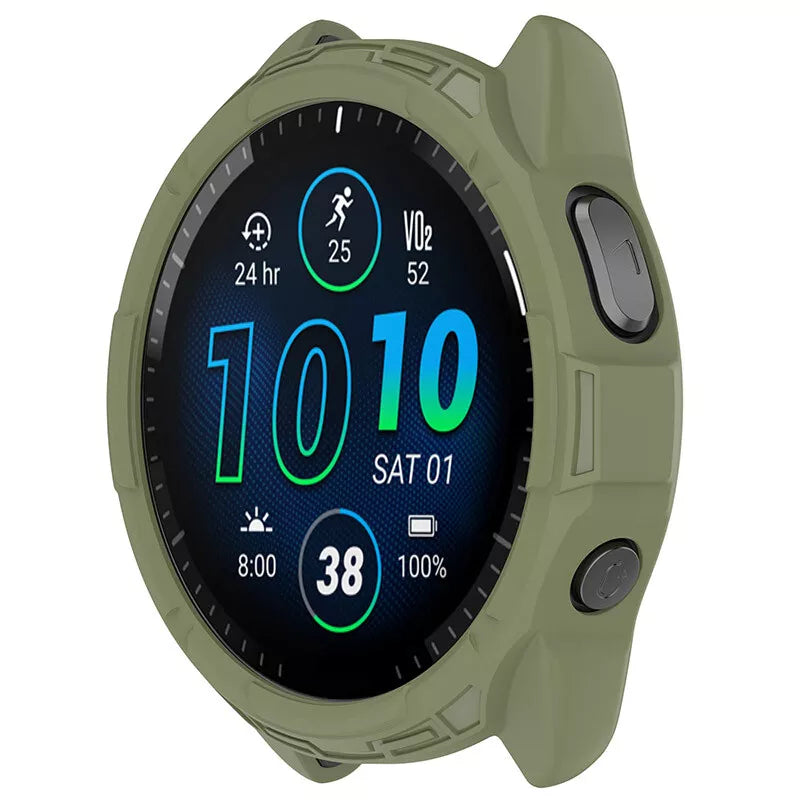 Coque TPU robuste Garmin Forerunner 965 (vert)