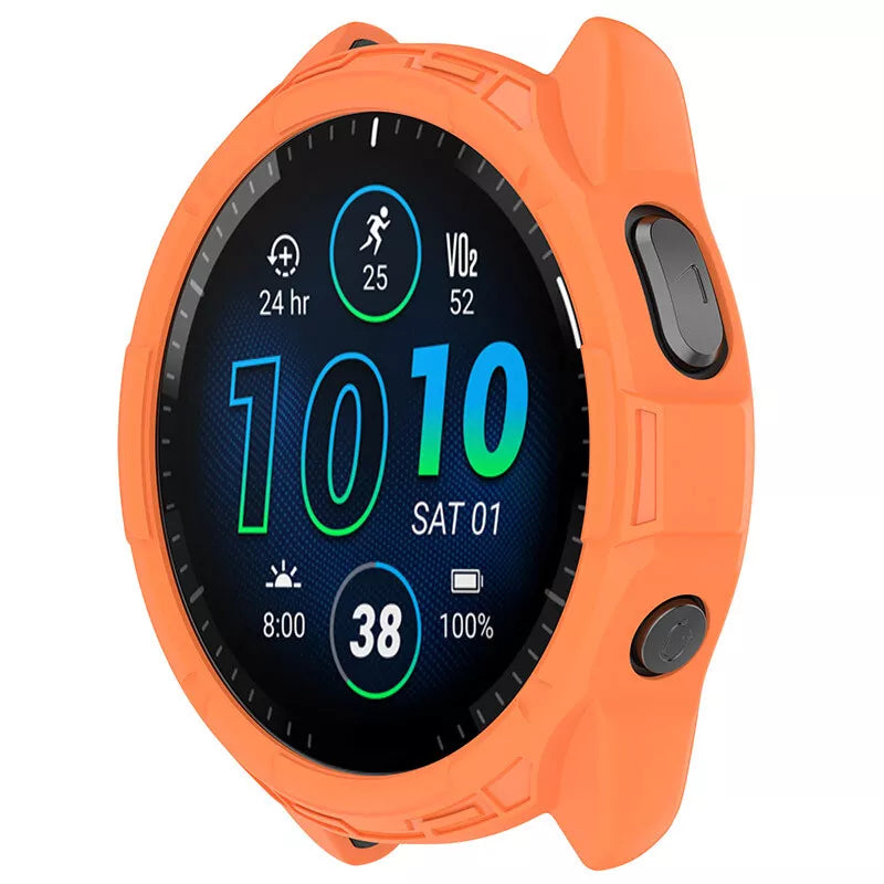 Coque TPU robuste Garmin Forerunner 965 (orange)