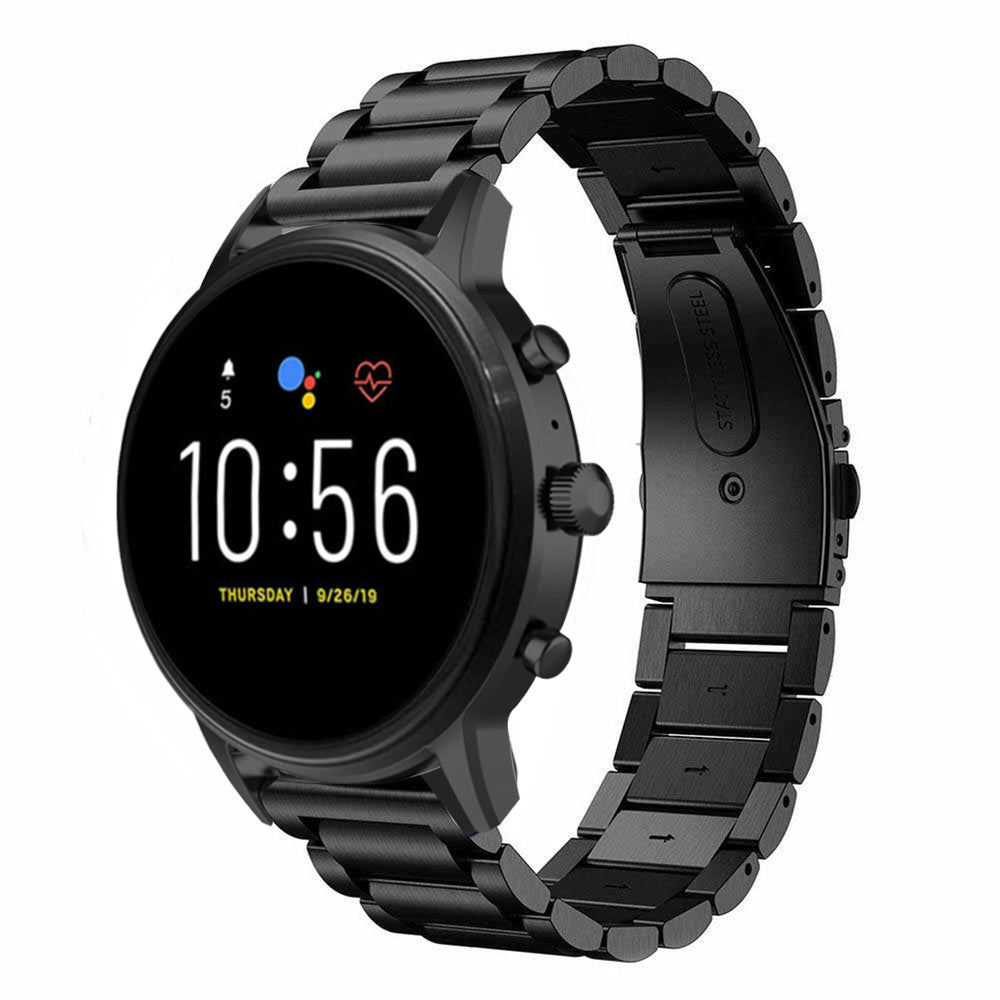 Bracelet acier Fossil Gen 4 Explorist HR (noir)