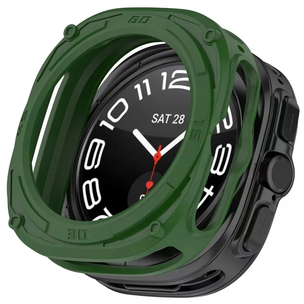 Coque TPU robuste Samsung Galaxy Watch Ultra (vert)