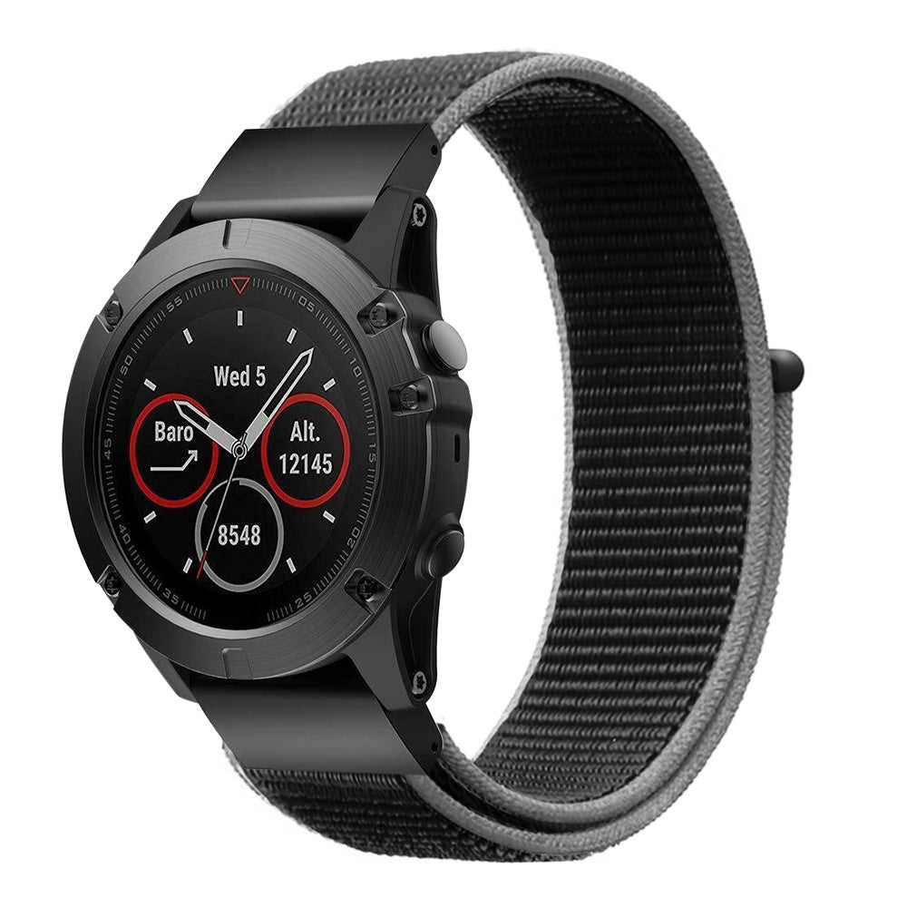Bracelet nylon Garmin Quatix 8 - 51mm (charbon)