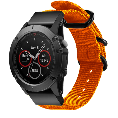 Bracelet nylon boucle Garmin Tactix 7 Pro (orange)