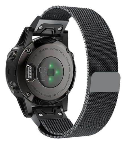 Bracelet milanais Garmin Descent Mk2S (noir)