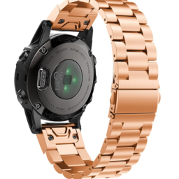 Bracelet acier Garmin Instinct E - 40mm (or rose)