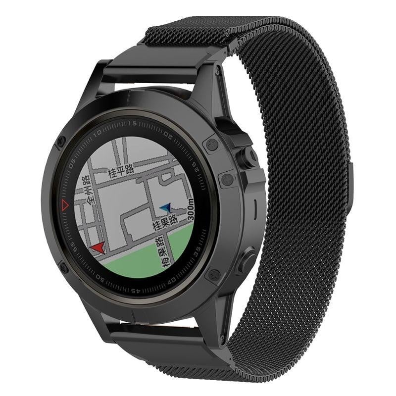 Bracelet milanais Garmin Fenix 8 Pro - 51mm (noir)