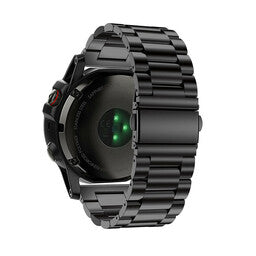 Bracelet acier Garmin Instinct 3 - 50mm (noir)