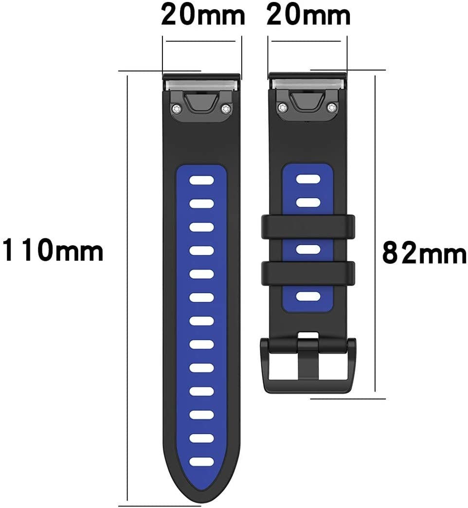 Garmin Approach S70 - 42mm Sport Strap with Buckle (Black/Blue)
