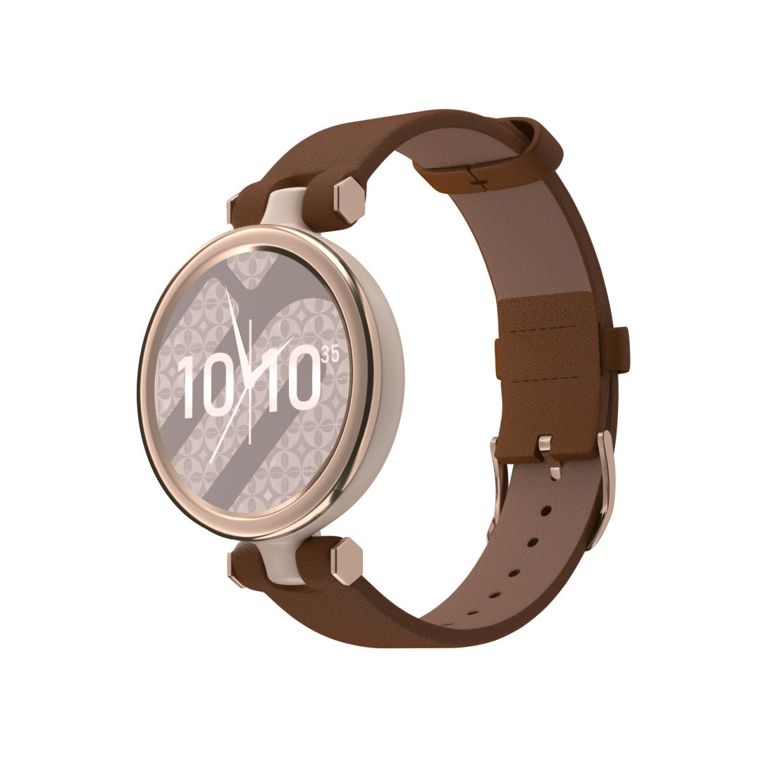 Bracelet cuir Garmin Lily (marron)