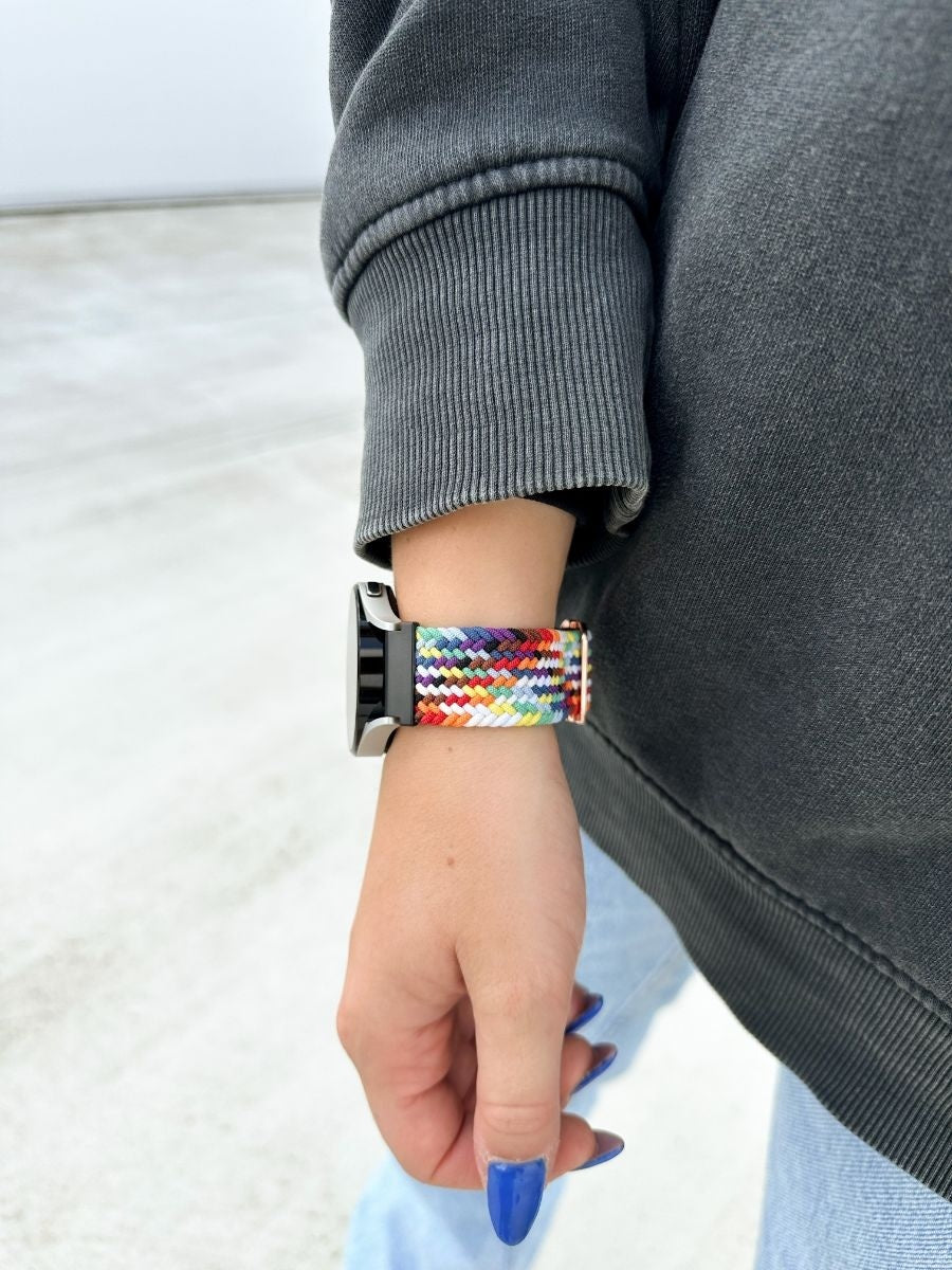 Bracelet tressé réglable Amazfit GTR Mini (arc-en-ciel)