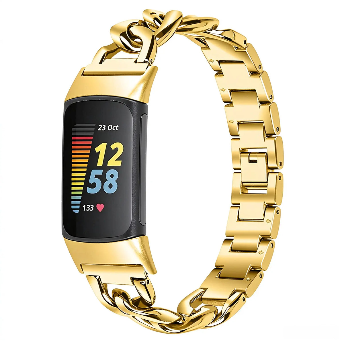 Bracelet chaîne en acier Fitbit Charge 6 (or)