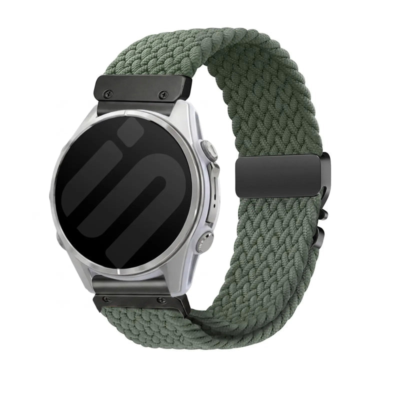 braided band green black