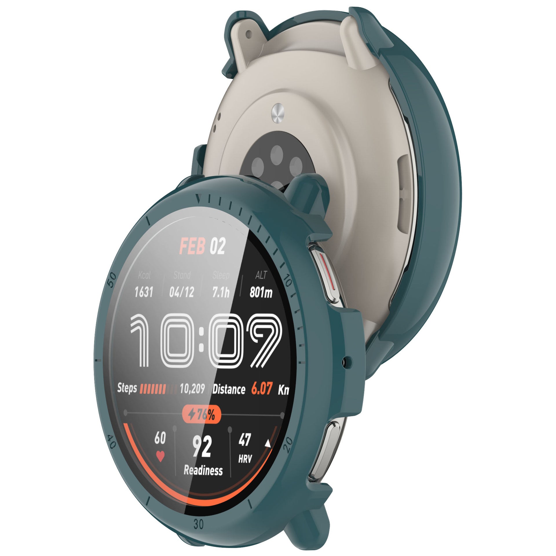 Coque rigide avec verre Amazfit Active 2 (vert)