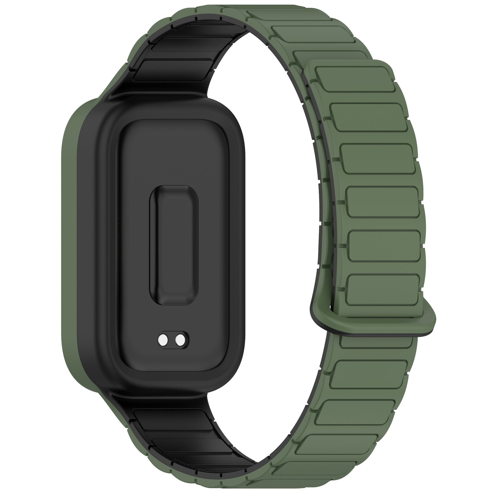 Bracelet silicone magnétique Xiaomi Smart Band 9 Active (vert armée)