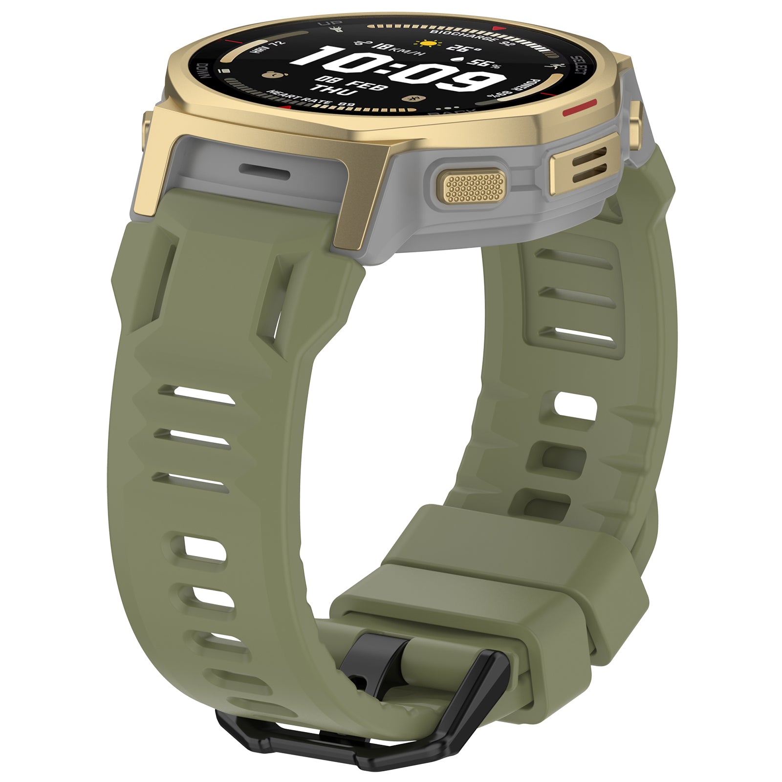 Bracelet silicone Amazfit T-Rex 3 Pro - 44mm (vert)