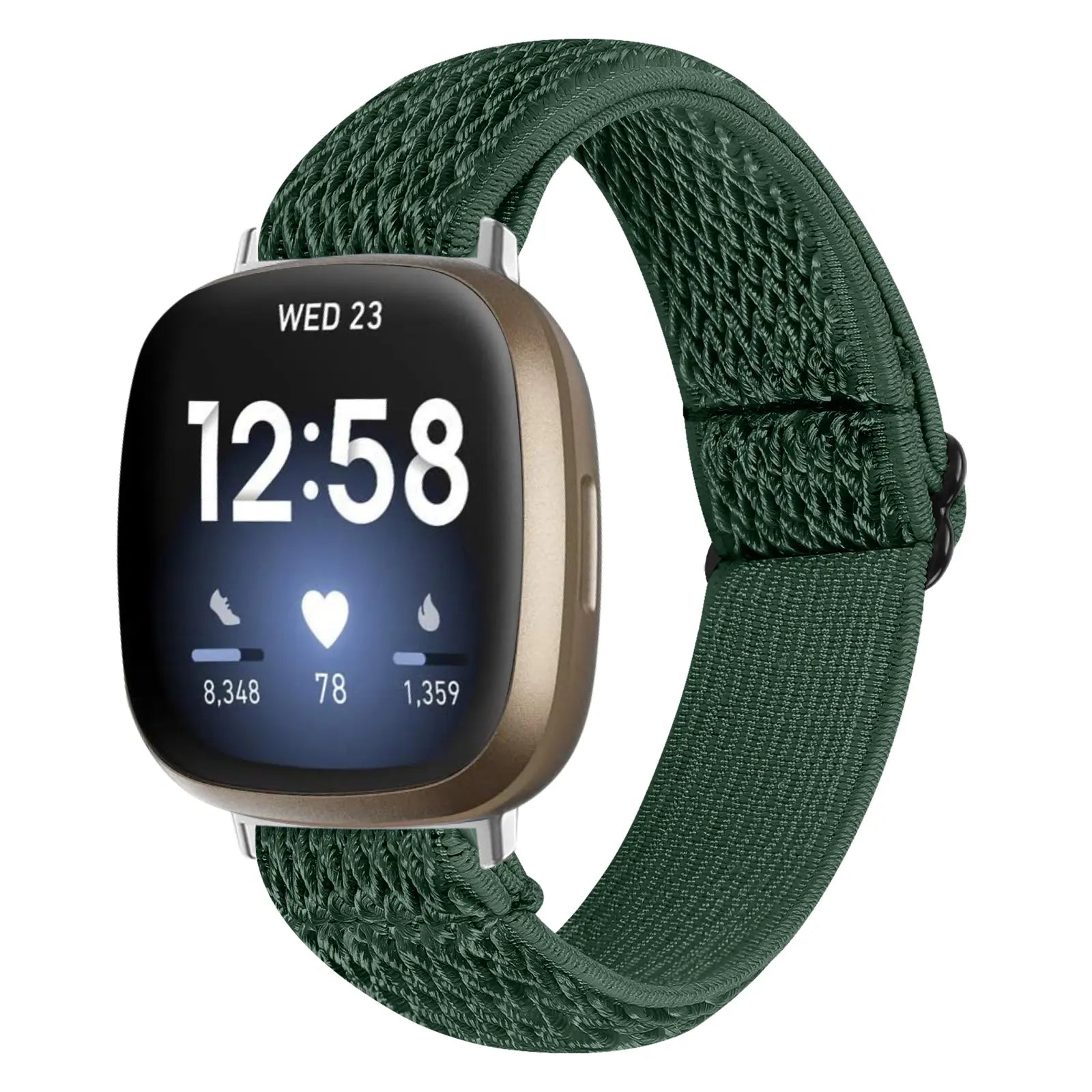 Fitbit Versa 4 Elastic Strap (Green)