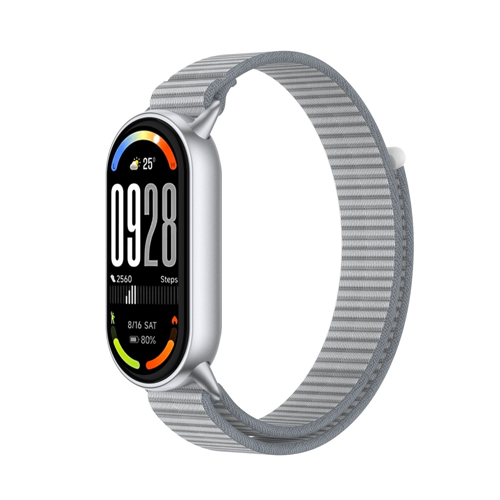 Bracelet nylon moderne Xiaomi Smart Band 10 (gris)