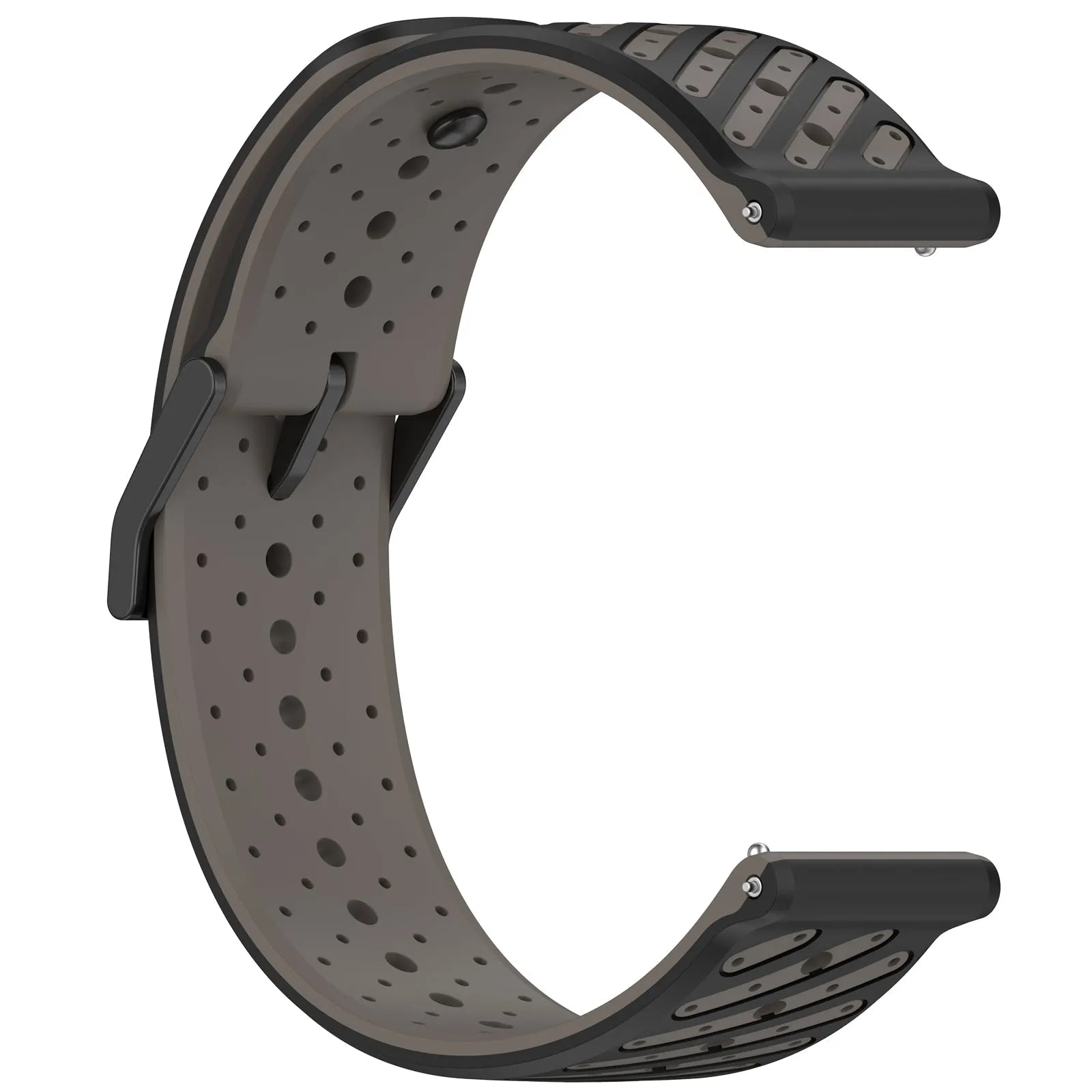 Bracelet silicone à rayures Oppo Watch S (gris)