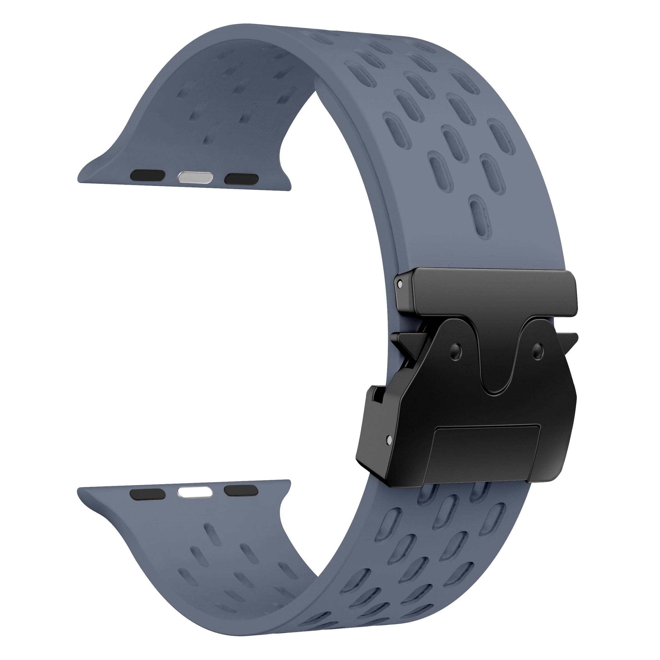 Bracelet silicone air avec P-buckle pour Apple Watch (grisbleu)