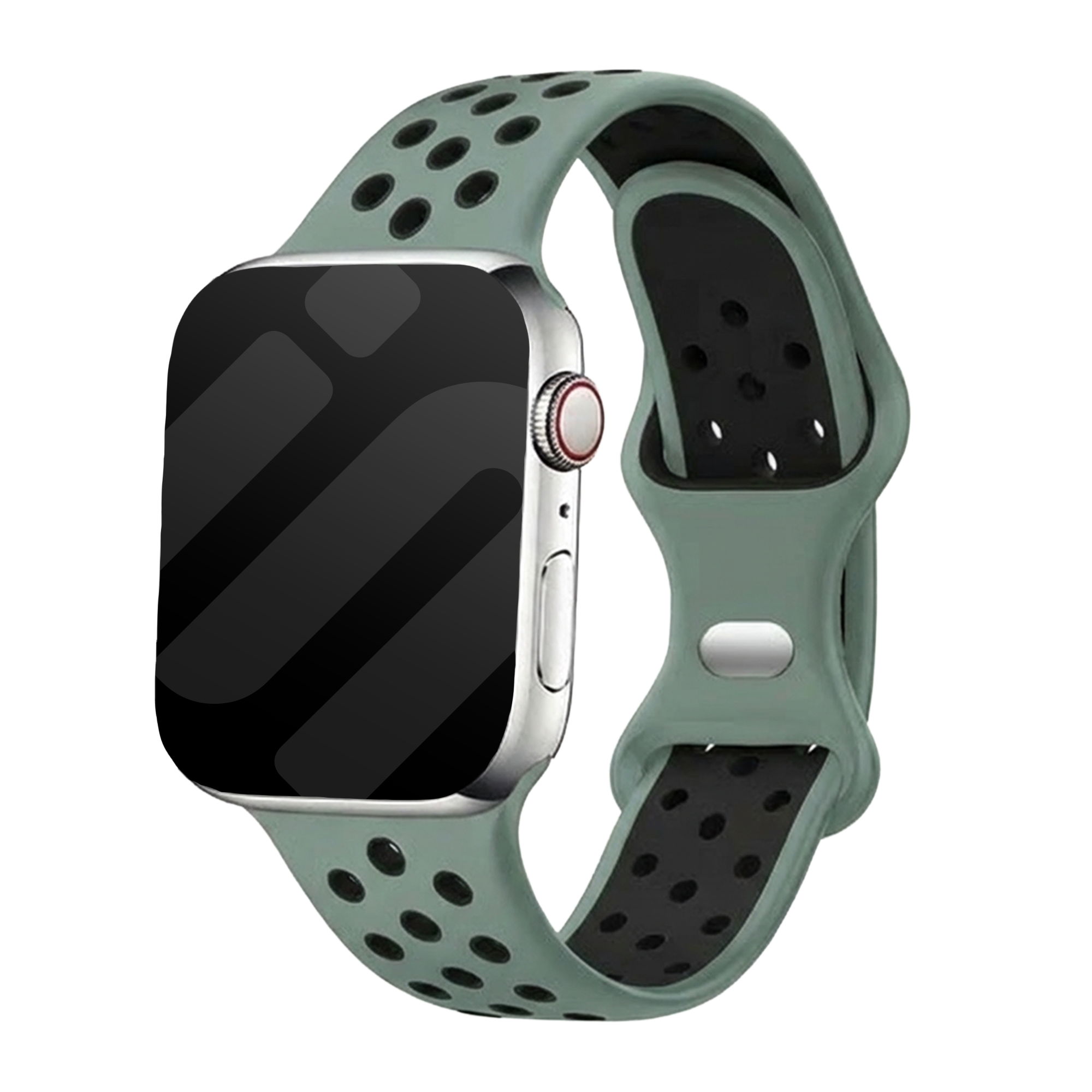 Bracelet sport Apple Watch (cyan/noir)