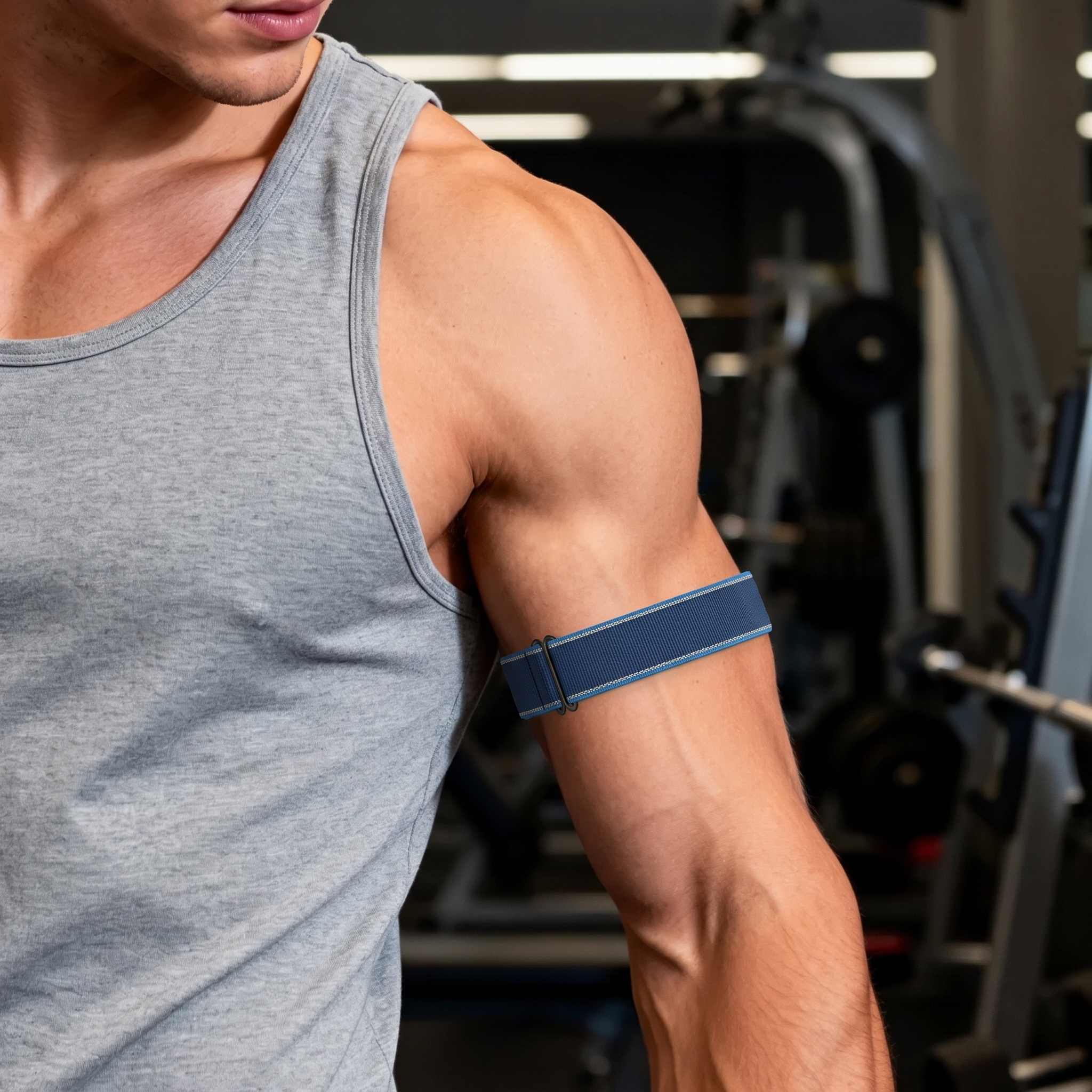 Bandz Garmin Cirqa Nylon Strap for Biceps (Duo Blue)