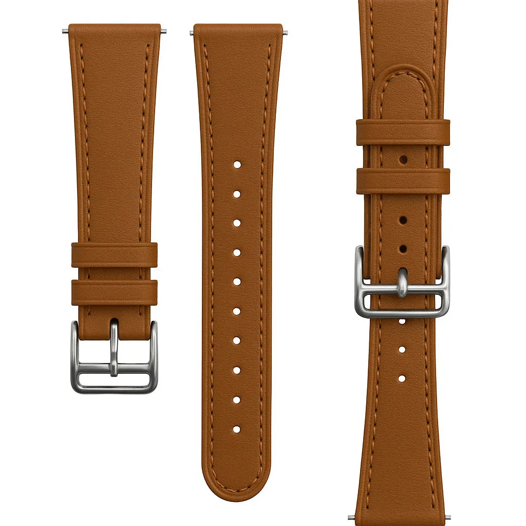 Bracelet cuir Samsung Galaxy Watch 4 Classic 42mm (serré marron)