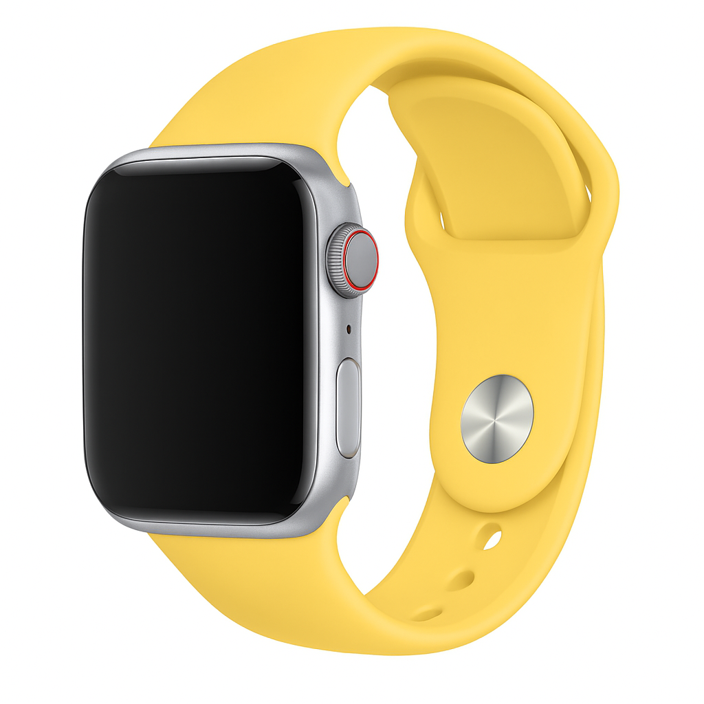 Bracelet silicone Apple Watch (jaune)