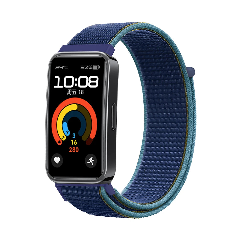 Bracelet nylon Huawei Band 10 (bleu foncé)