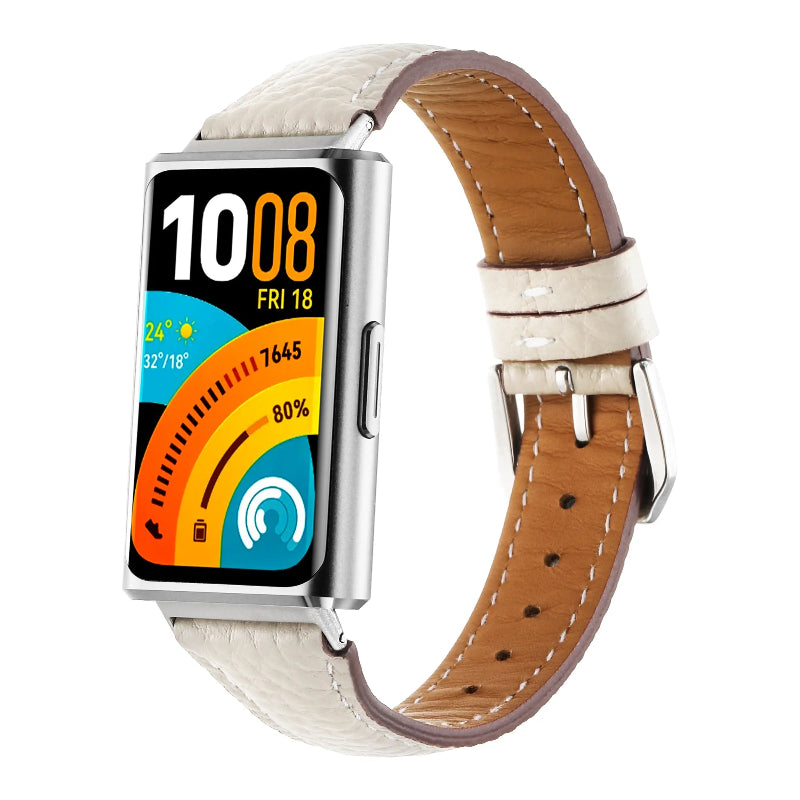 huawei band 11 pro leather strap starlight