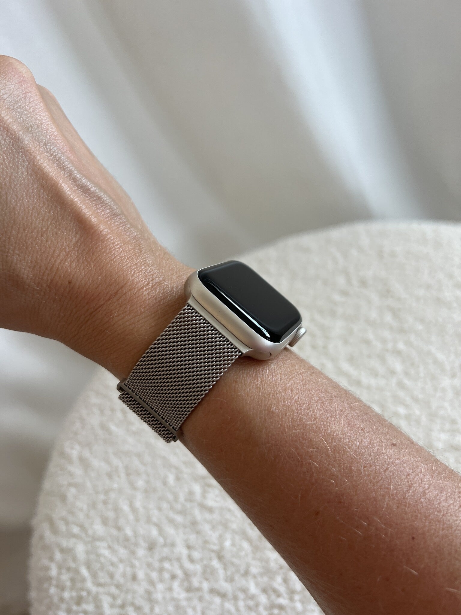 Bracelet milanais xoxo Wildhearts Apple Watch (lumière stellaire)