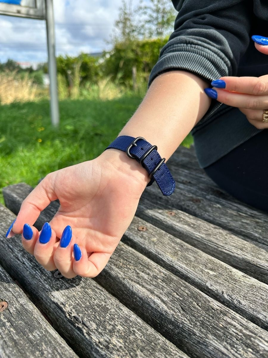 Bracelet nylon avec boucle Amazfit GTR Mini (bleu)