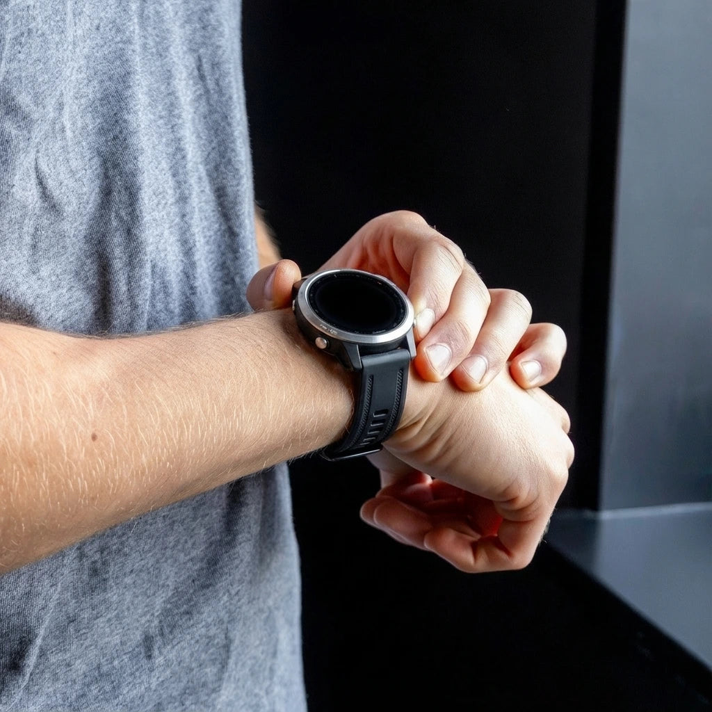 Bracelet silicone Garmin Fenix 5s / 6s (noir)