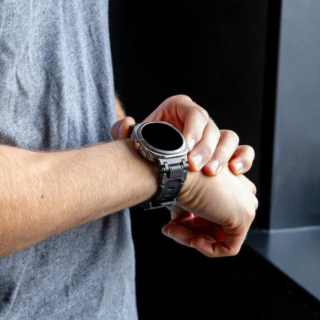 Bracelet TPU 'Explorer' Samsung Galaxy Watch Ultra (noir avec noir)