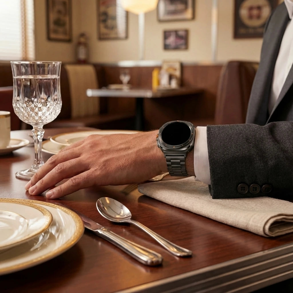 Bandz Bracelet acier 'Classique' Samsung Galaxy Watch Ultra (noir)