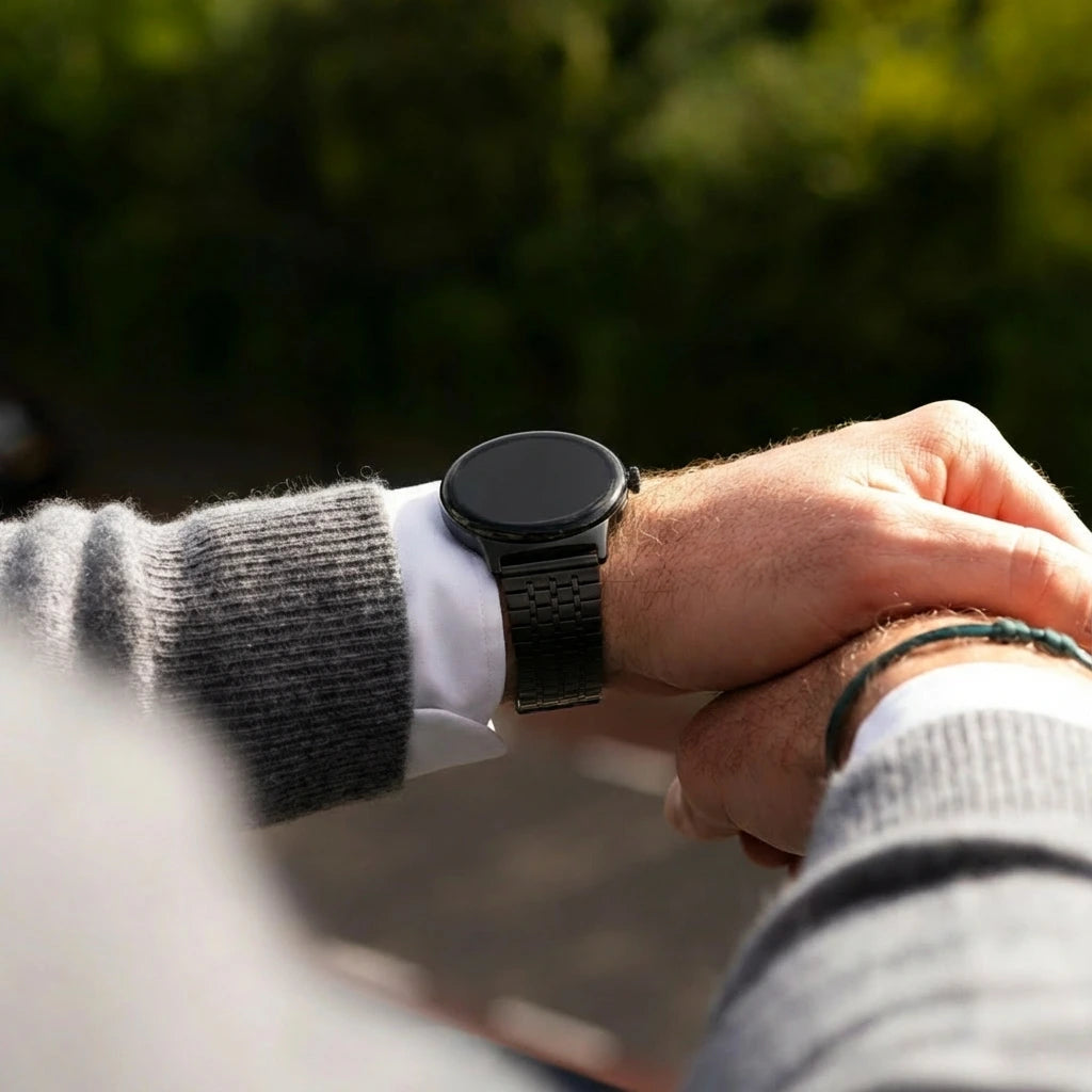 Bracelet acier de luxe Google Pixel Watch 1/2 (noir)