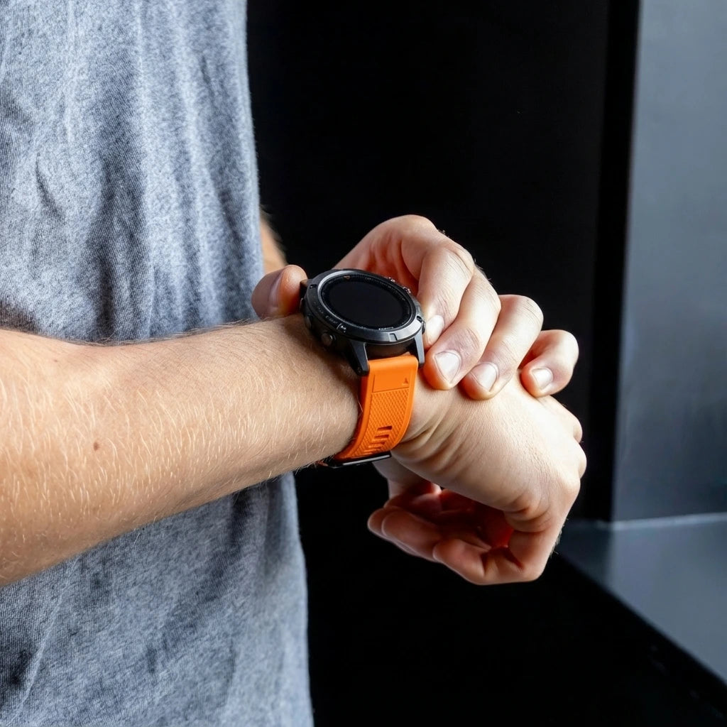 Garmin Fenix 5 (Plus)/6 (Pro) Silicone Strap (Orange)