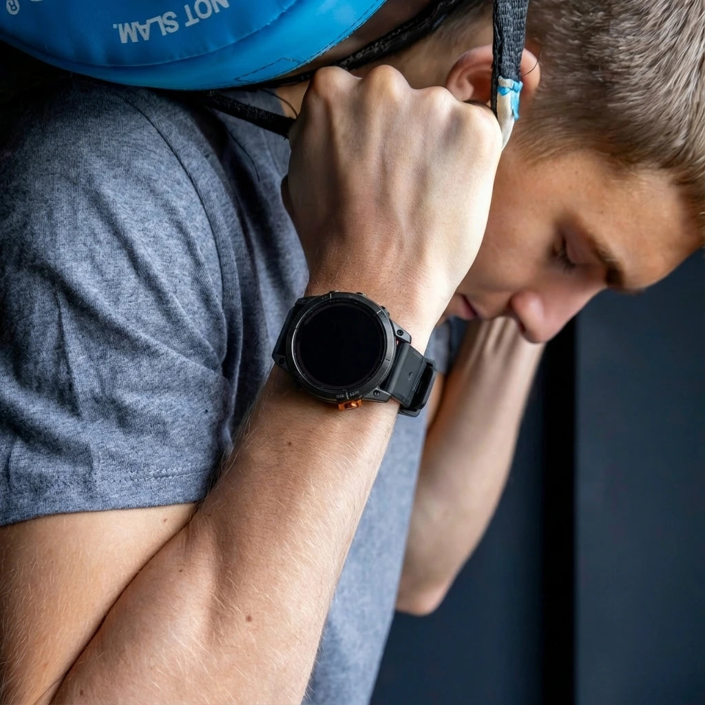 Bracelet sport á boucle Garmin Instinct 3 - 45mm (noir/gris)