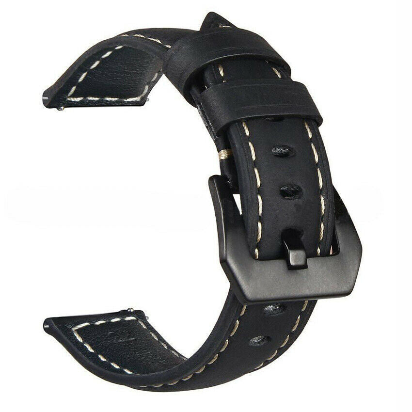 Bracelet cuir Fossil Gen 4 Explorist HR (noir)