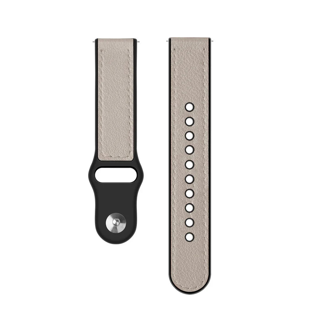 Amazfit Balance 2 Leather Hybrid Strap (White)