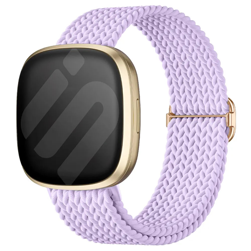 Fitbit Versa 4 Adjustable Woven Strap (Light Purple)