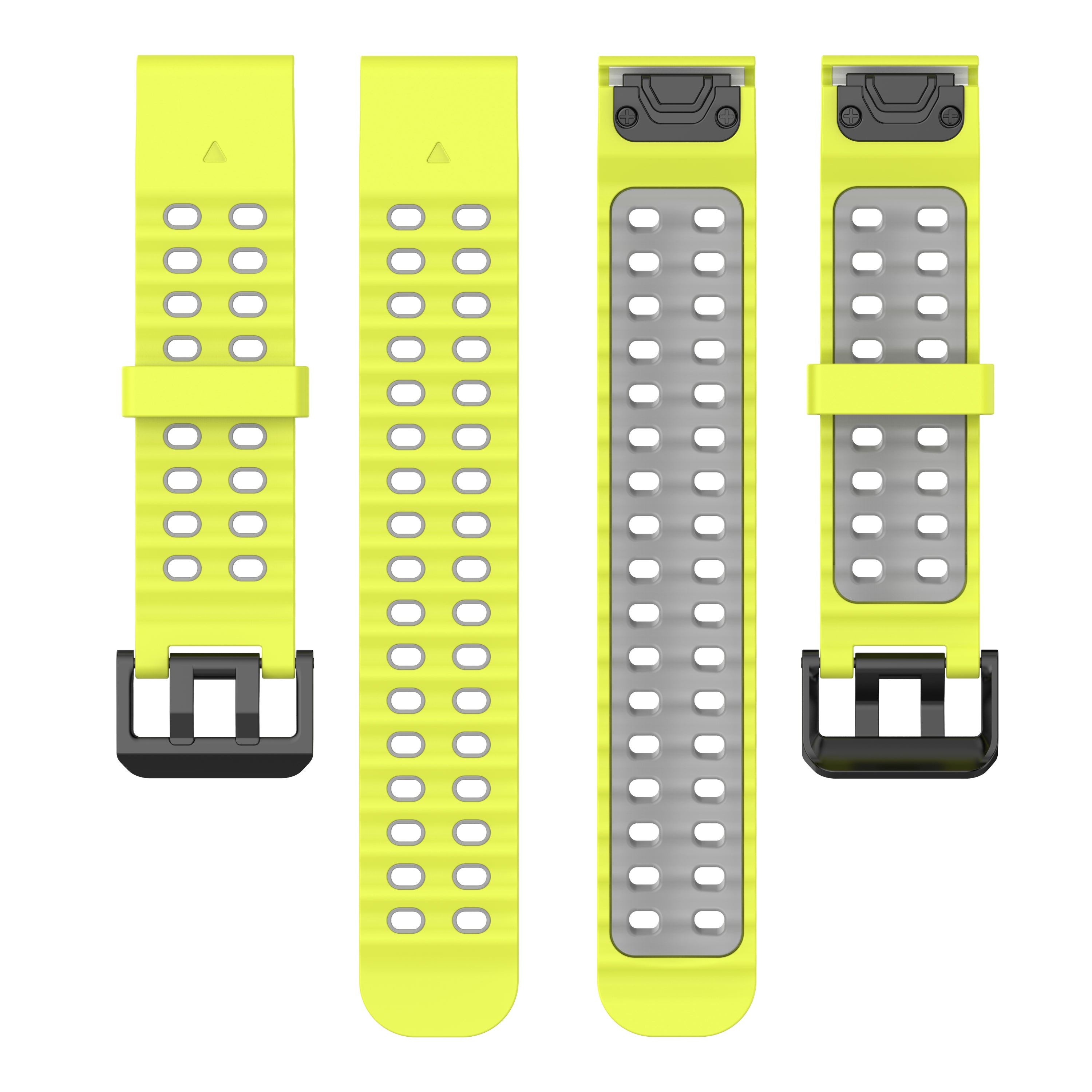 Bracelet sport ondulé Garmin Descent G2 (citron vert/gris foncé)