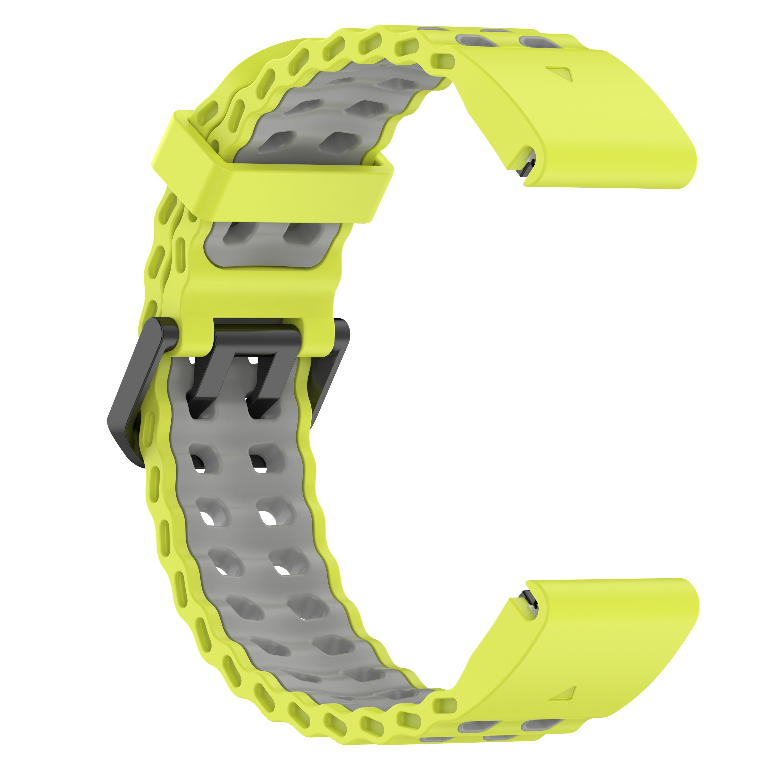 Bracelet sport ondulé Garmin Descent G2 (citron vert/gris foncé)