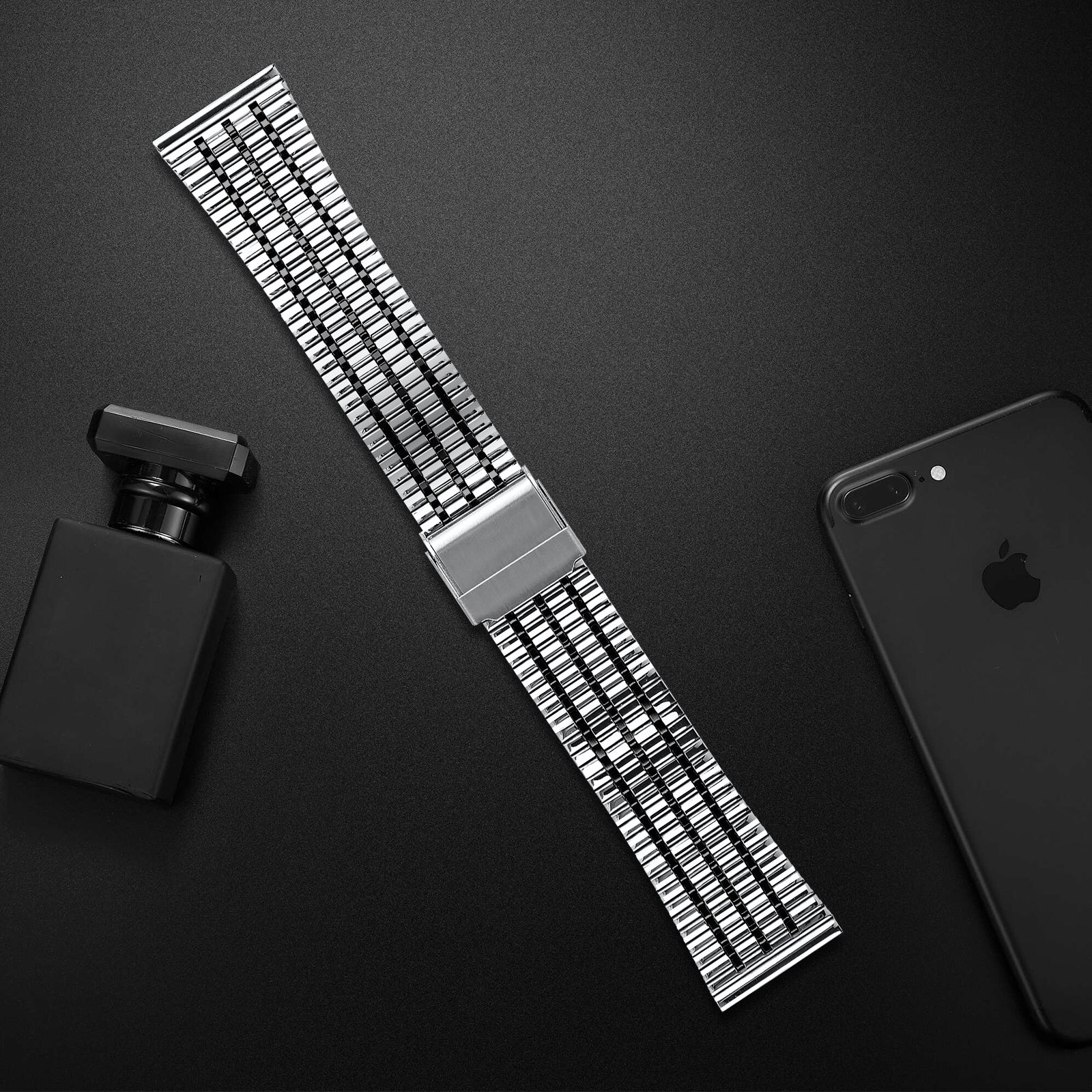 Bracelet acier fine Xiaomi Watch S3 (argent/noir)